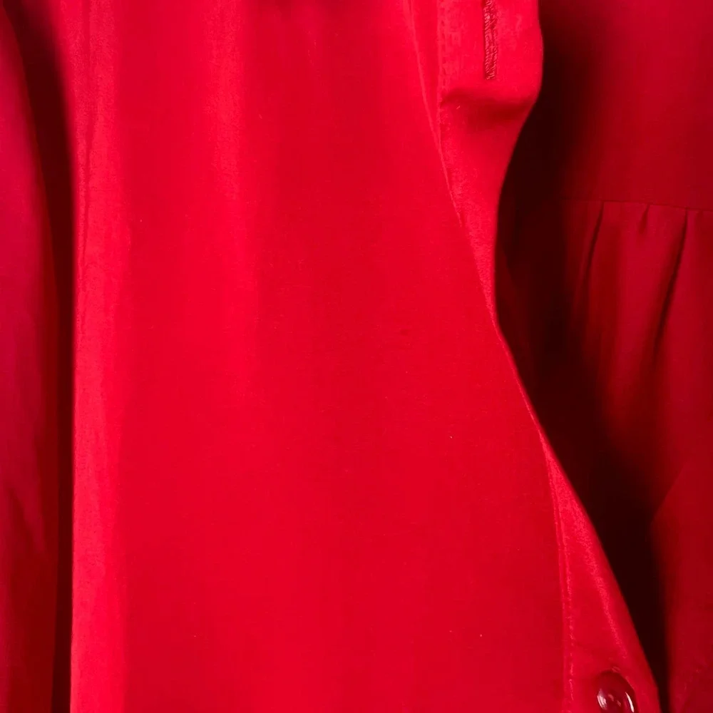 Free People The Best of Both Worlds Women's Red Blouse - size L - Picture 6 of 12